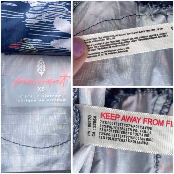 FP Movement Outdoor Vest SZ XS Nylon Off The Grid Supernova Printed W/Hood - Picture 7 of 10